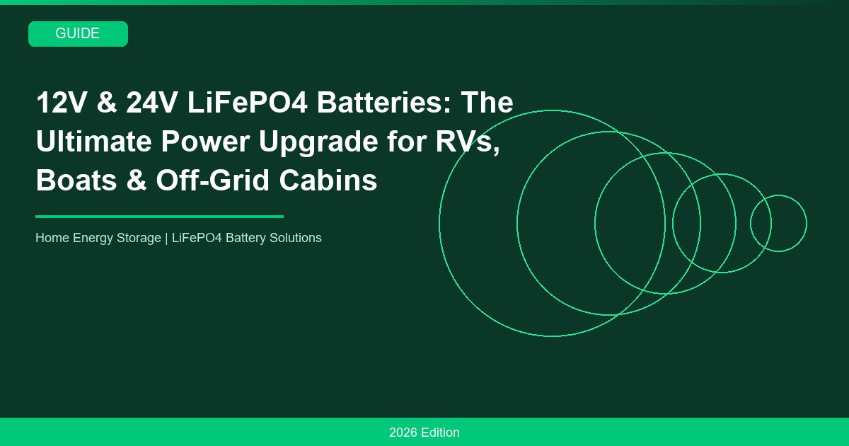 12V & 24V LiFePO4 Batteries: The Ultimate Power Upgrade for RVs, Boats & Off-Grid Cabins