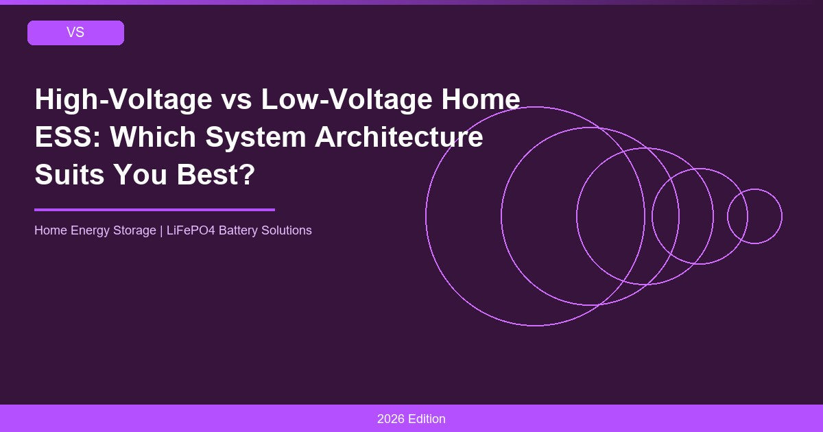 High-Voltage vs Low-Voltage Home ESS: Which System Architecture Suits You Best?