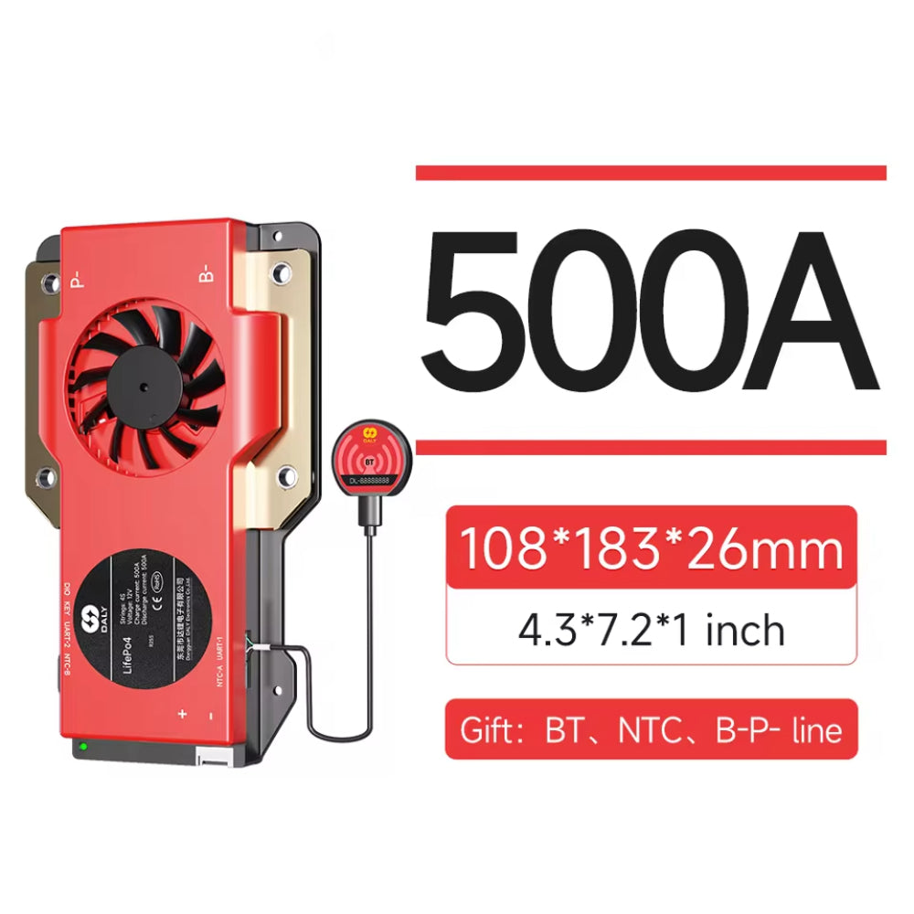 Daly Smart BMS 4S 8S 16S 300A 400A 500A with Bluetooth LiFePO4 Battery Protection Board for Golf Cart, Forklift, Marine