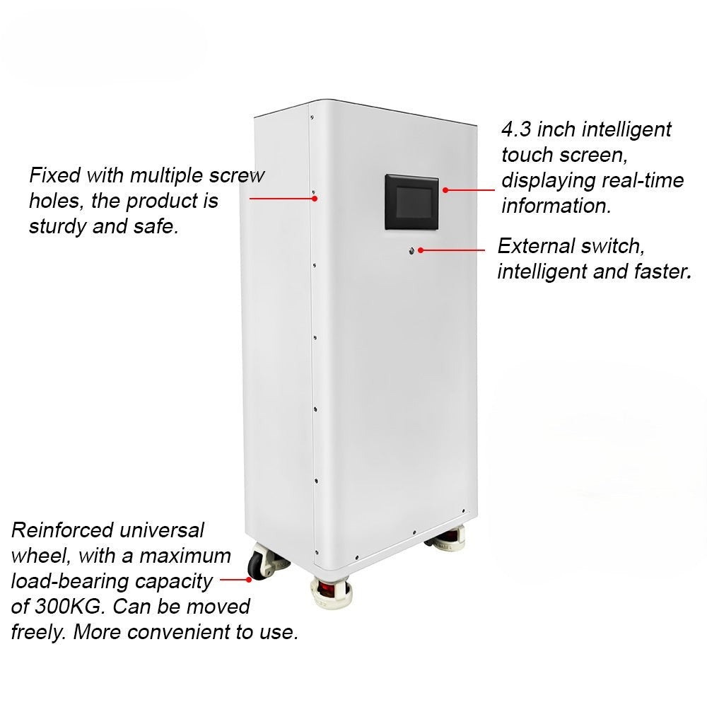 51.2V DIY Battery Box Kit for 280Ah–314Ah Cells with JK 200A BMS
