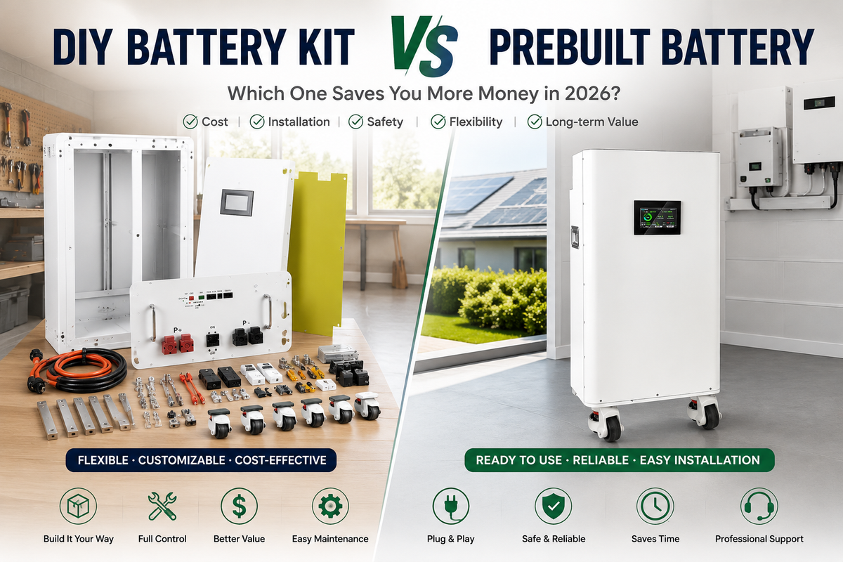 DIY battery kit compared with a prebuilt LiFePO4 home battery
