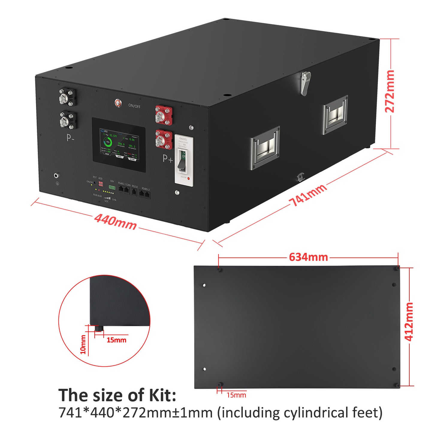 51.2V 314Ah DIY LiFePO4 Battery Kit | 16kWh Solar Storage System
