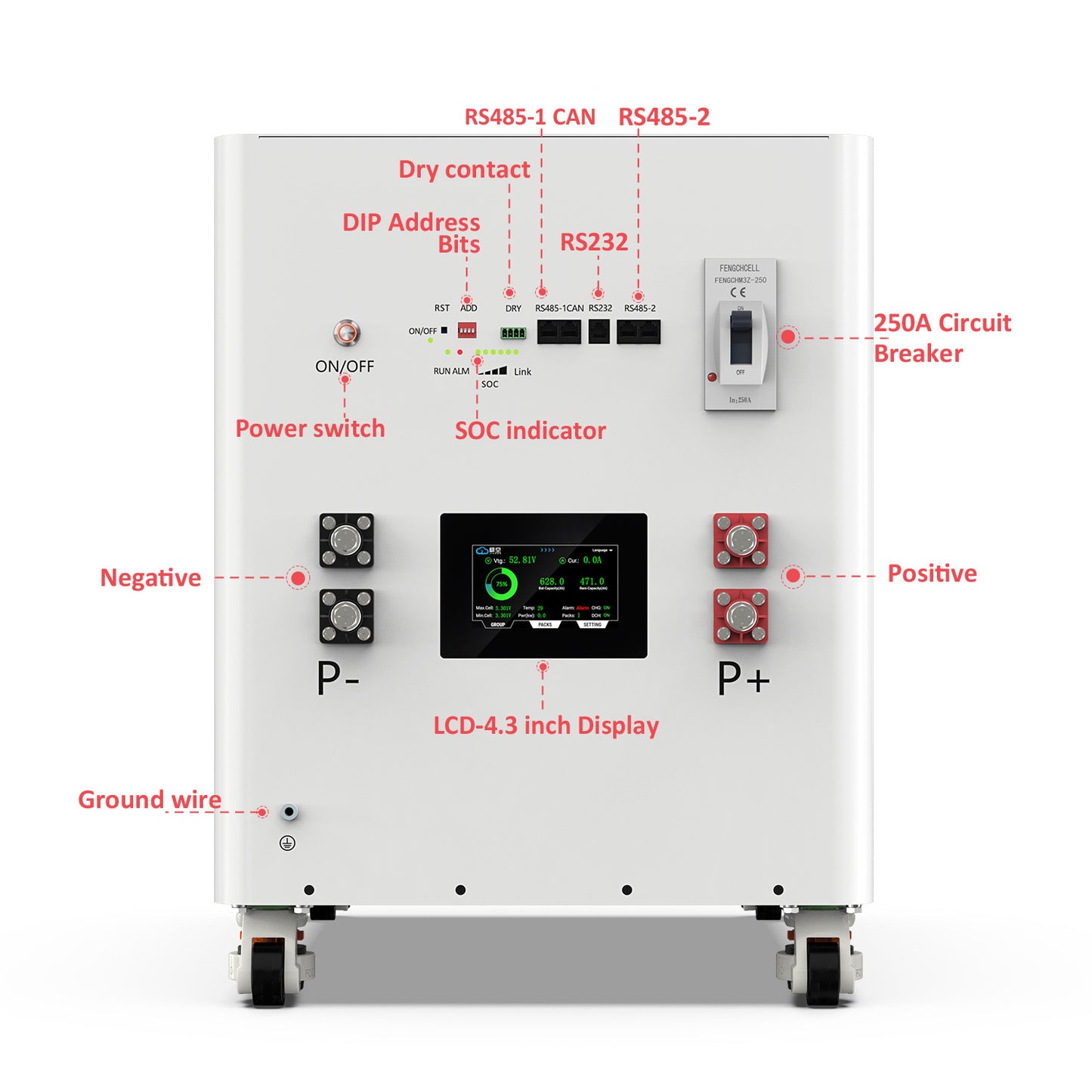 32kWh 51.2V628AH DIY Battery Box For Solar System