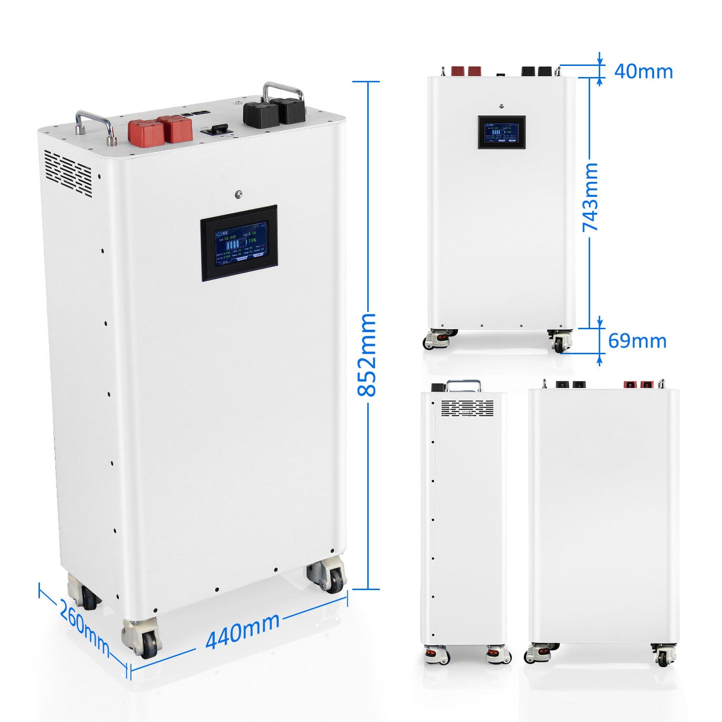 51.2V 330Ah 16.89kWh LiFePO4 Battery DIY Kit V19 JK Smart BMS For Solar System