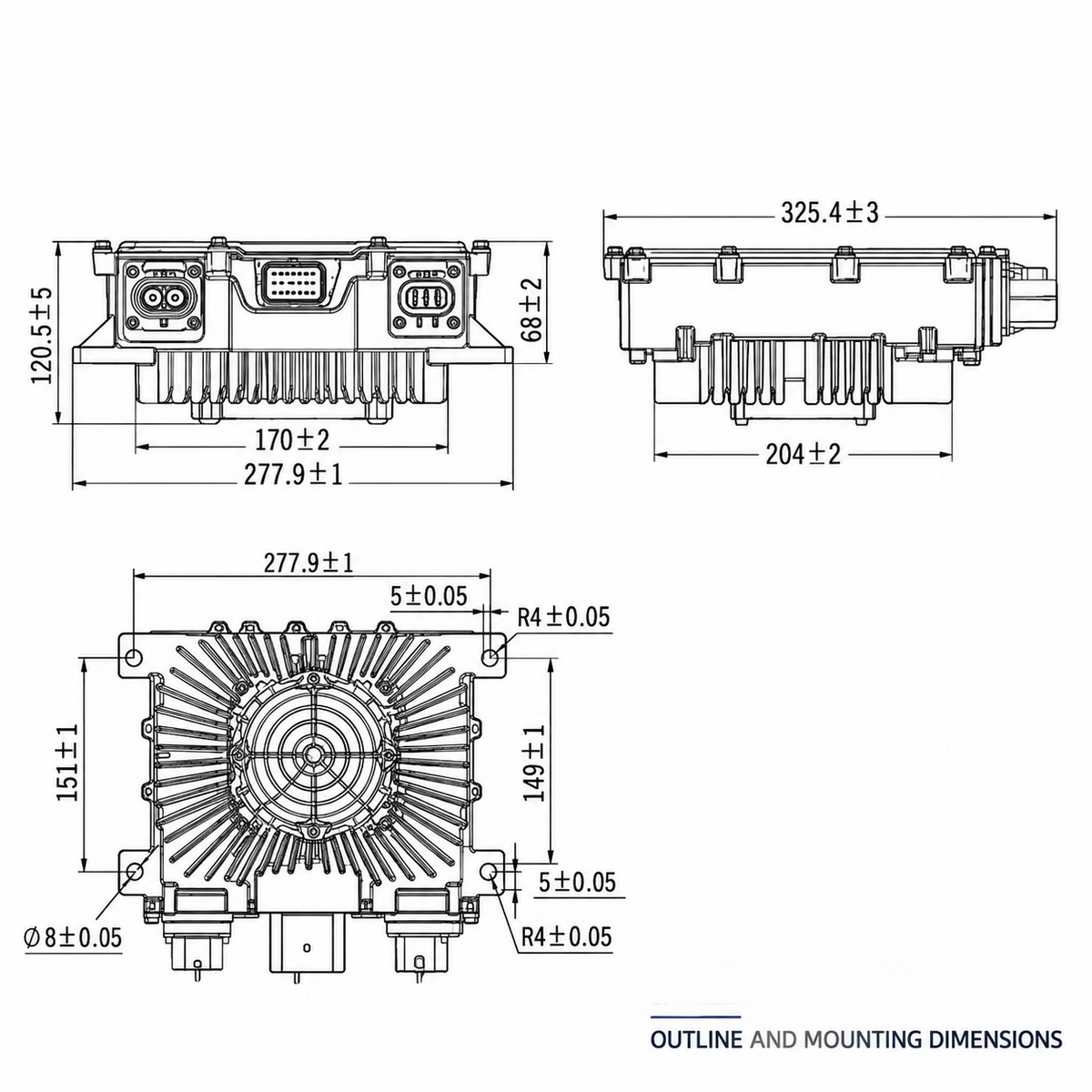 3.3kW On-Board Charger for EV 48V–540V CAN Enable OBC IP67