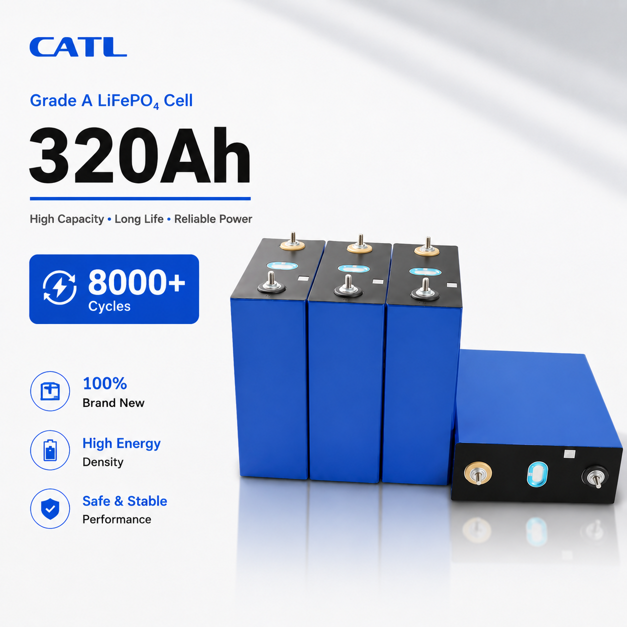 CATL314Ah 3.2V LiFePO4 Prismatic Rechargeable Battery Cell Grade A EU Stock