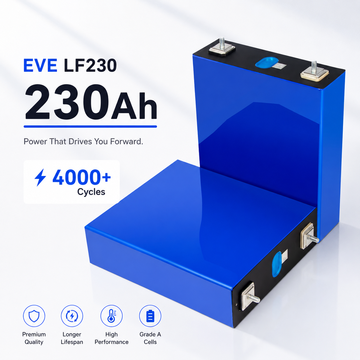 EVE 230Ah Grade A 3.2V LiFePO4 Battery Cell High-Performance