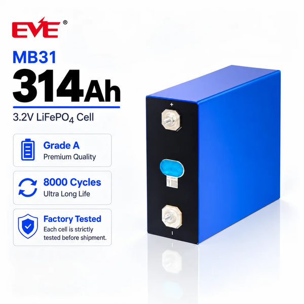 EVE MB31 314Ah 3.2V Grade A LiFePO4 Battery Cell for Home Energy Storage RV