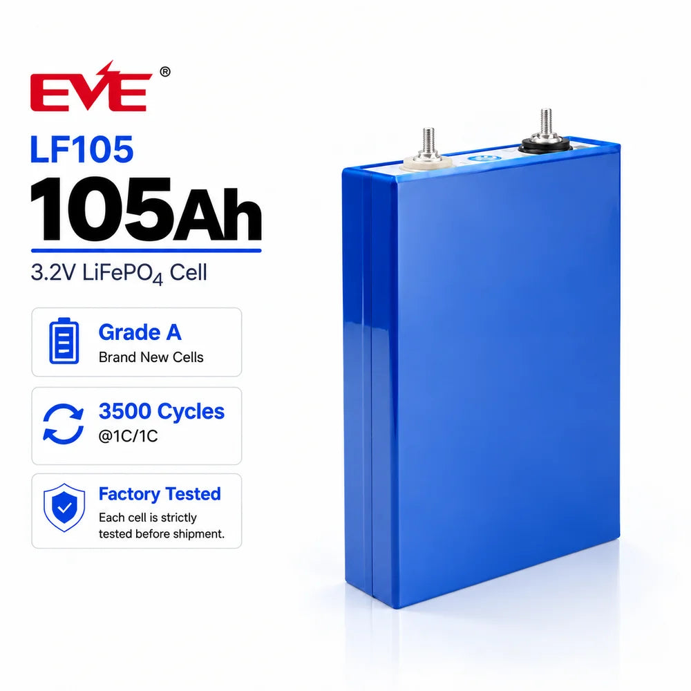 EVE LF105 105Ah 3.2V LiFePO4 Battery Cell