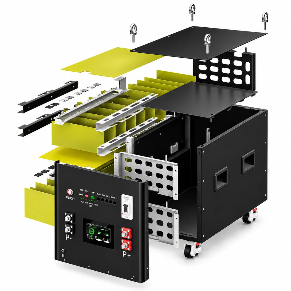 48V628Ah 32kWh LiFePO4 Home Battery Grade A Cells JK BMS For Solar Storage System