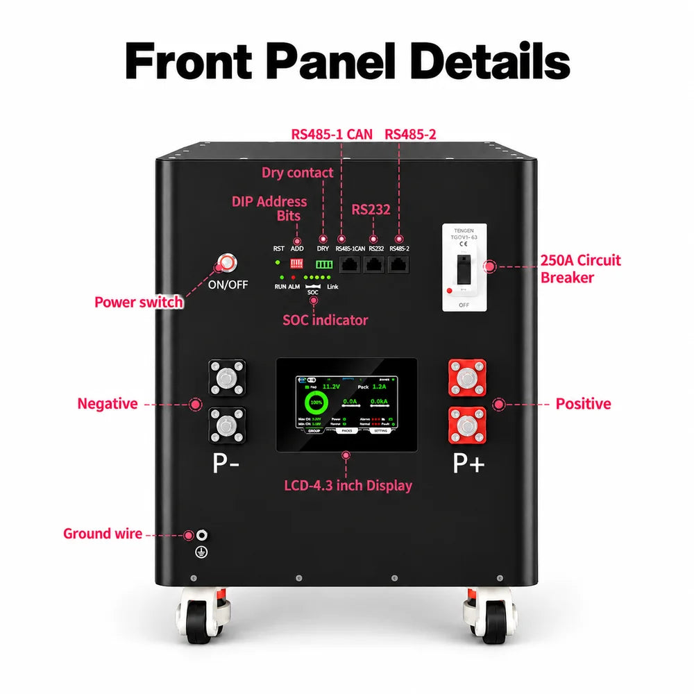 48V628Ah 32kWh LiFePO4 Home Battery Grade A Cells JK BMS For Solar Storage System