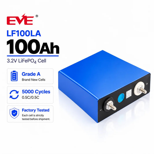EVE LF100LA 100Ah 3,2V LiFePO4-Batteriezelle, Güteklasse A, 5000 Zyklen für Energiespeichersysteme