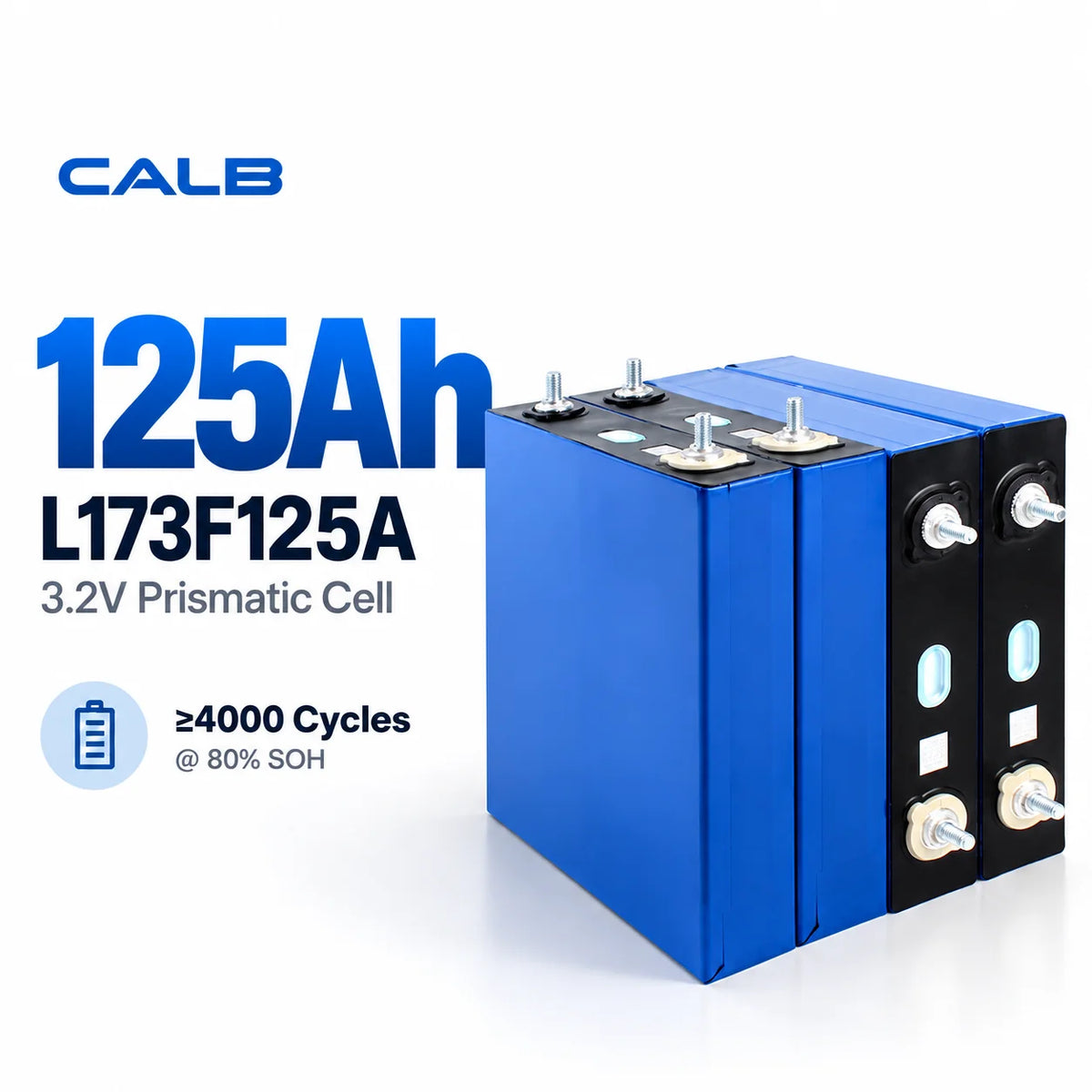 CALB 125Ah 3,2V LiFePO4-Prismenzelle, Güteklasse A, für DIY-Solarspeicher
