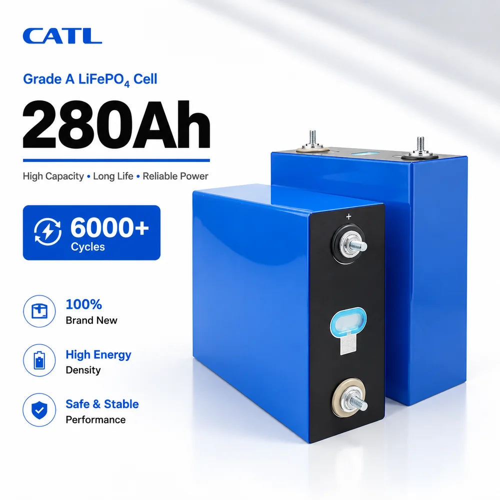 CATL 280Ah 3.2V Grade A LiFePO4 Prismatic Battery Cell For Solar Storage